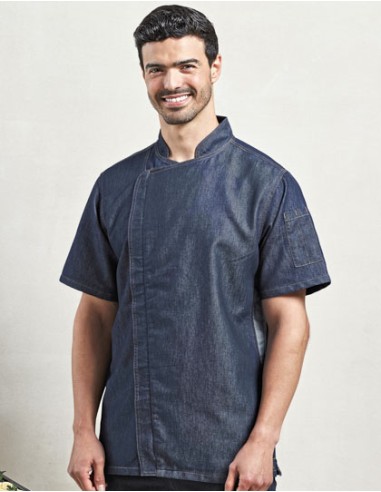 PRE-PR906-Chefs Zip-Close Short Sleeve Jacket